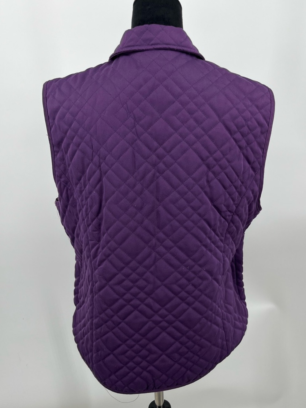 Alfred Dunner Purple Quilted Vest in Purple sz 14 - Picture 3 of 10